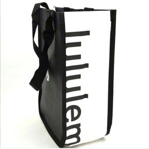 Lululemon Carry All Tote Black White  Reusable Collectible Bag
